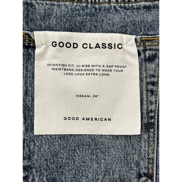 Good American Womens Size 4 Good Classic High-Rise Distressed Jeans NEW 27"x27" - Picture 10 of 16